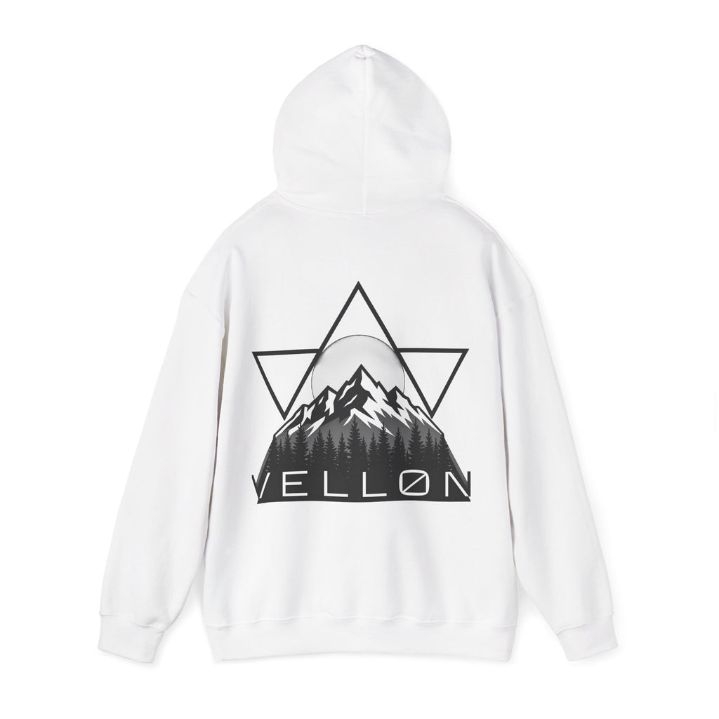Vellon Mountain Logo Hoodie — Minimalist Outdoor Graphic Sweatshirt