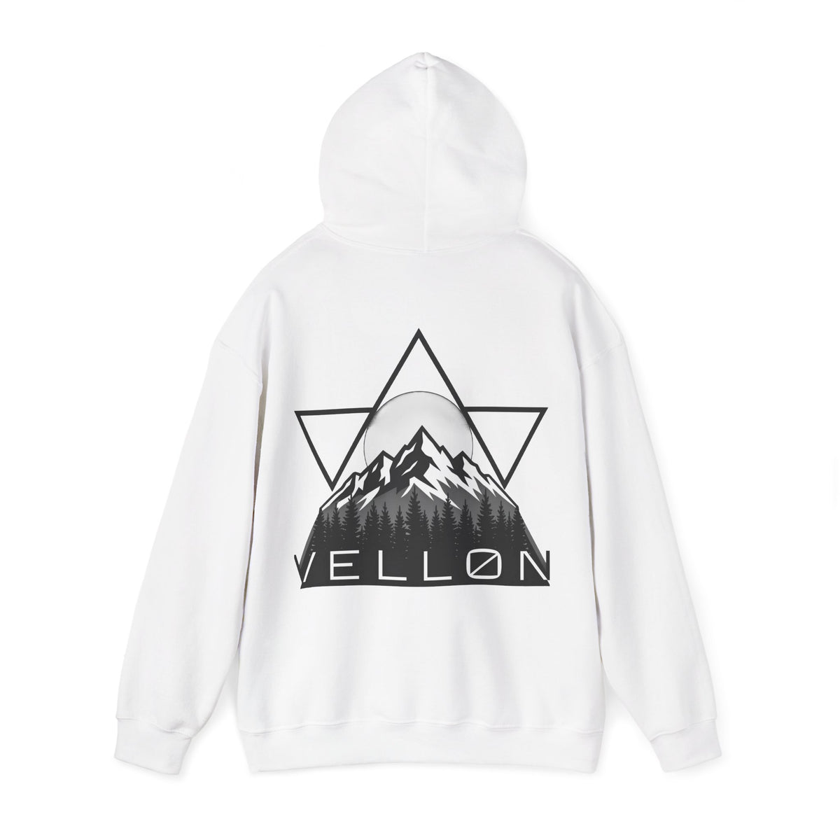 Vellon Mountain Logo Hoodie — Minimalist Outdoor Graphic Sweatshirt