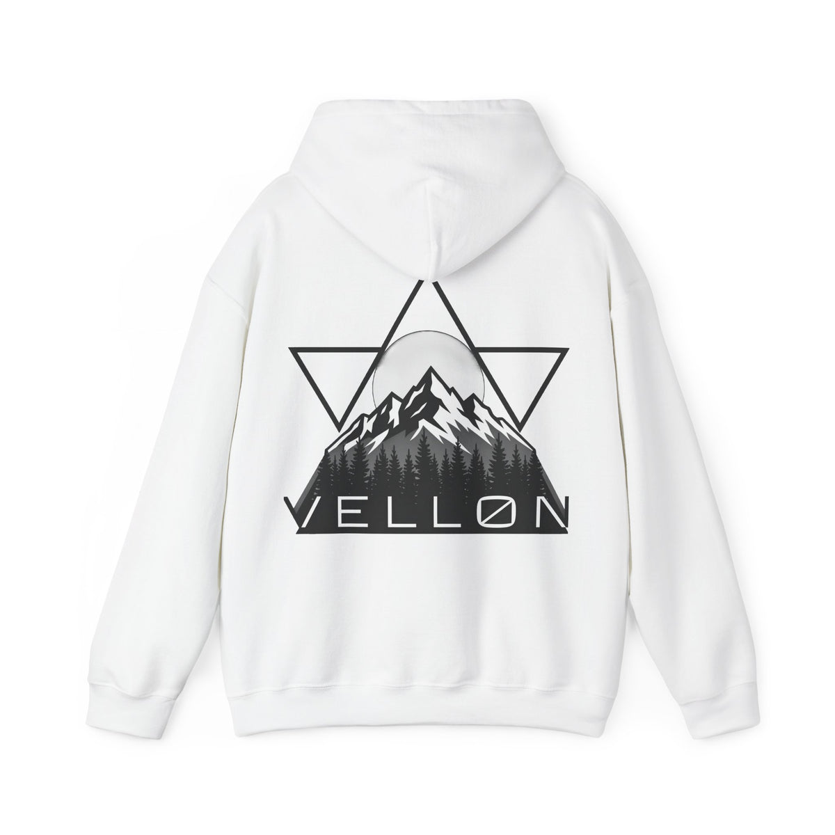 Vellon Mountain Logo Hoodie — Minimalist Outdoor Graphic Sweatshirt