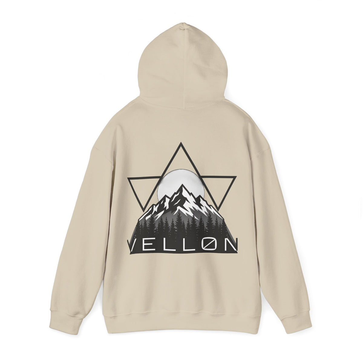 Vellon Mountain Logo Hoodie — Minimalist Outdoor Graphic Sweatshirt