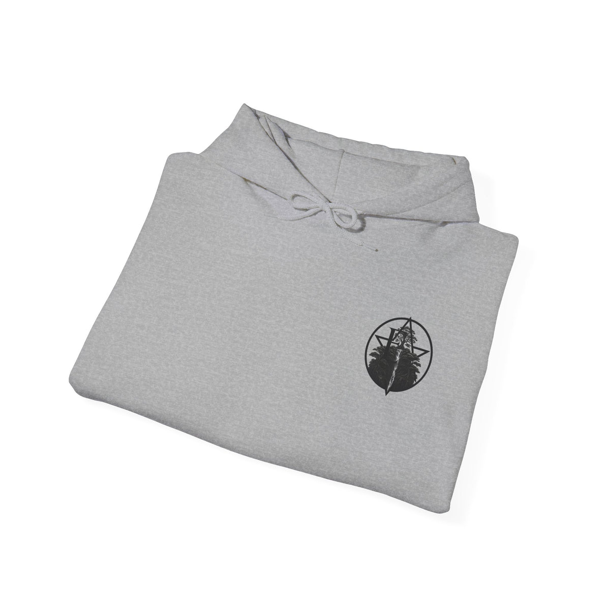 Emerald Cascade Waterfall Hoodie — Nature Graphic Hooded Sweatshirt