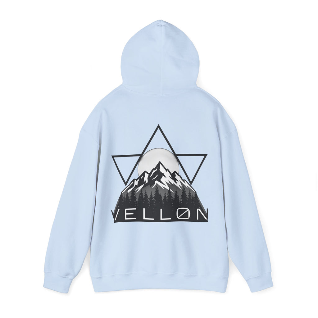 Vellon Mountain Logo Hoodie — Minimalist Outdoor Graphic Sweatshirt