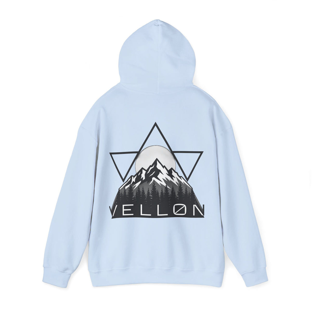 Vellon Mountain Logo Hoodie — Minimalist Outdoor Graphic Sweatshirt