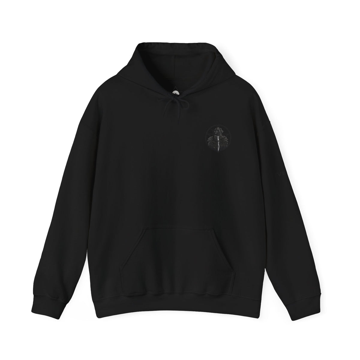 Emerald Cascade Waterfall Hoodie — Nature Graphic Hooded Sweatshirt