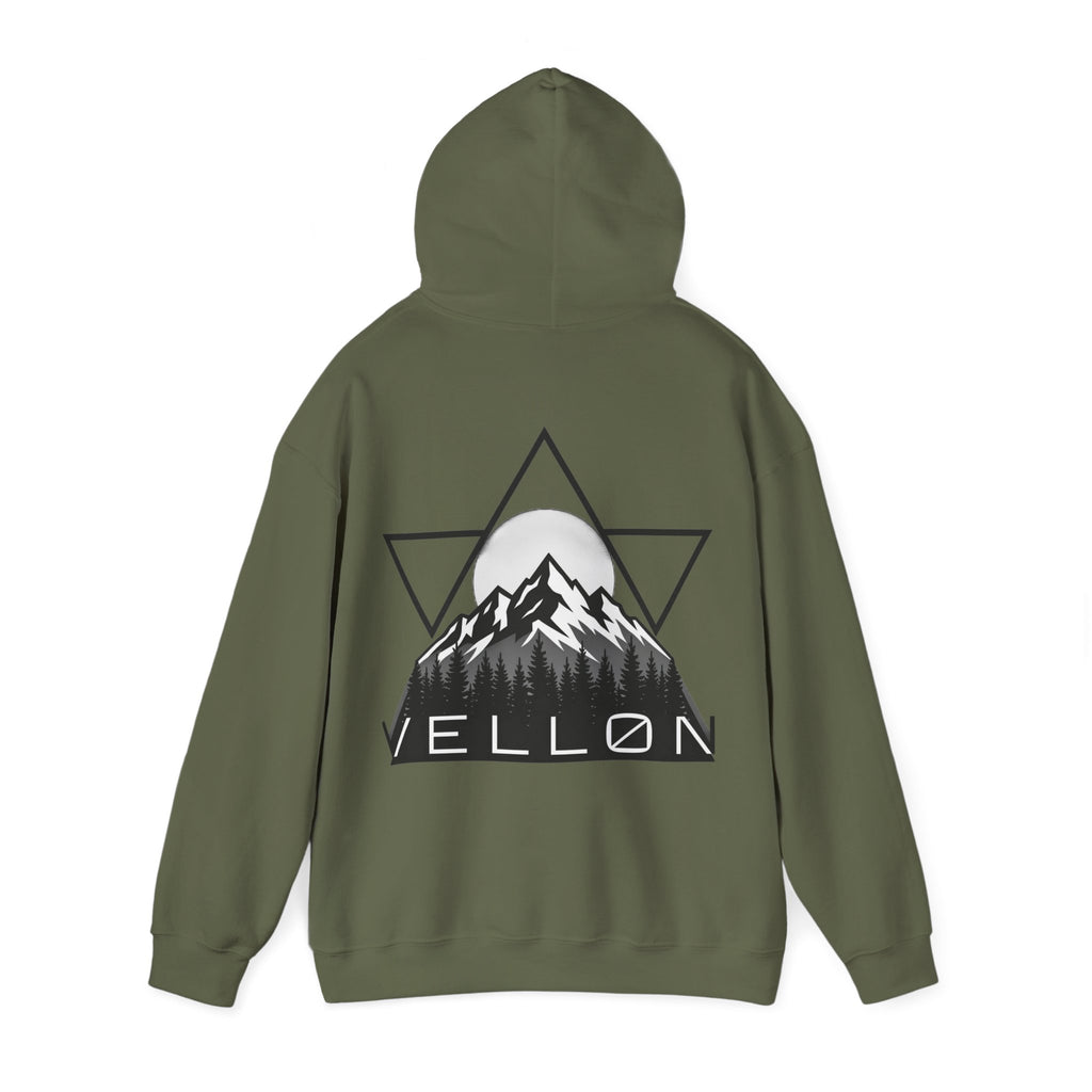 Vellon Mountain Logo Hoodie — Minimalist Outdoor Graphic Sweatshirt