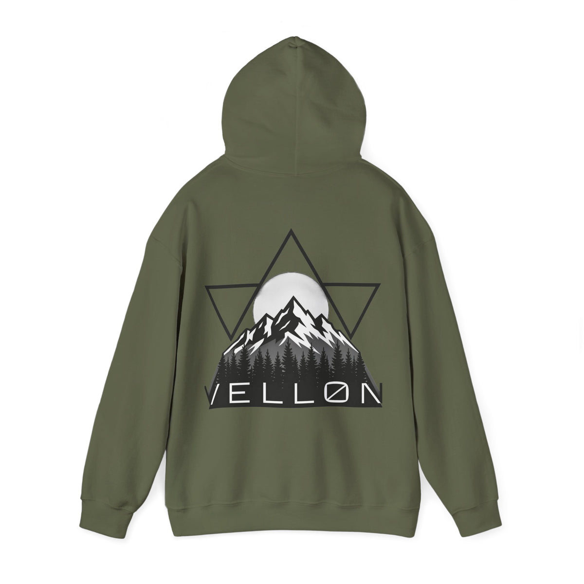 Vellon Mountain Logo Hoodie — Minimalist Outdoor Graphic Sweatshirt