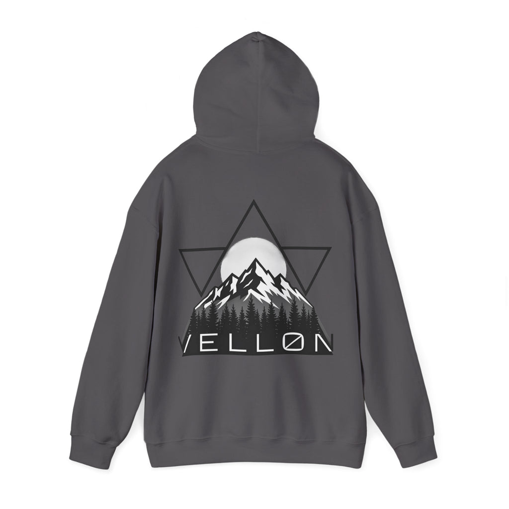 Vellon Mountain Logo Hoodie — Minimalist Outdoor Graphic Sweatshirt