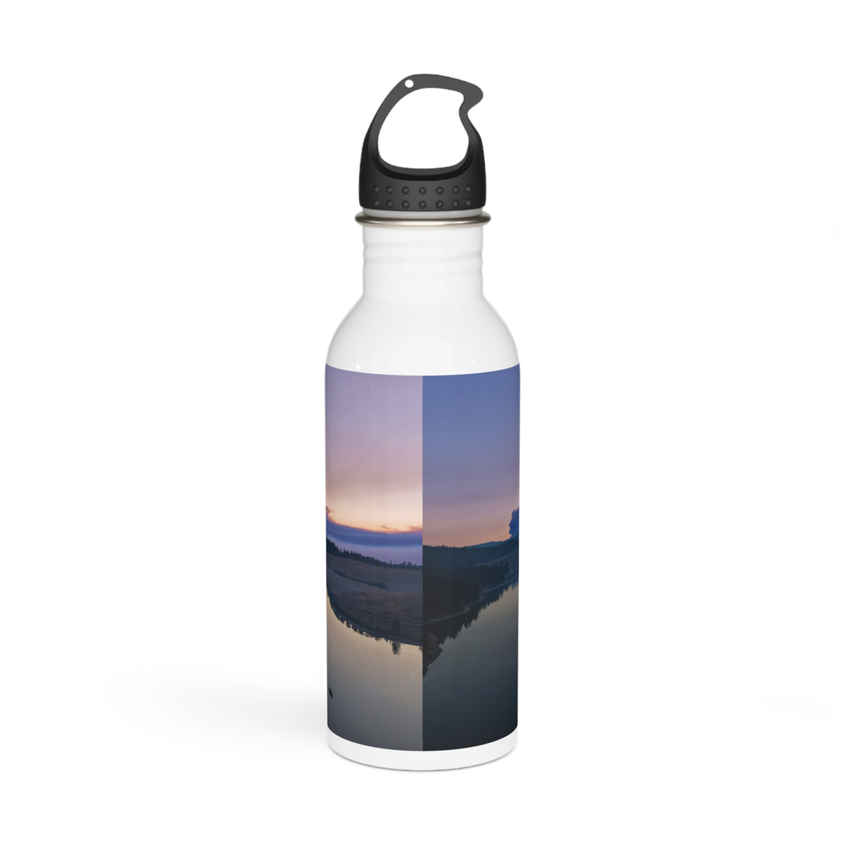 Stainless Steel Water Bottle — Tranquil Lake Sunrise Scenic Beverage Bottle