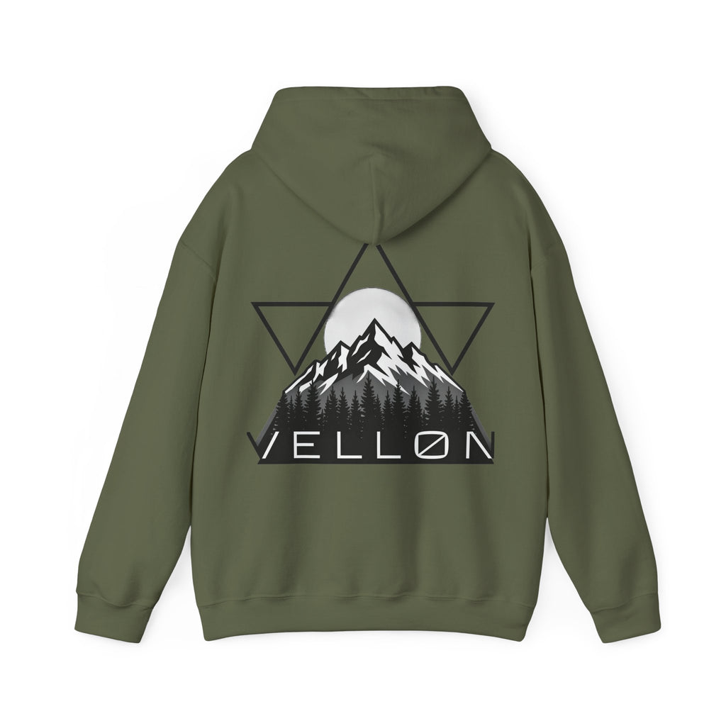 Vellon Mountain Logo Hoodie — Minimalist Outdoor Graphic Sweatshirt
