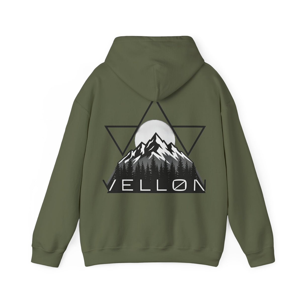 Vellon Mountain Logo Hoodie — Minimalist Outdoor Graphic Sweatshirt