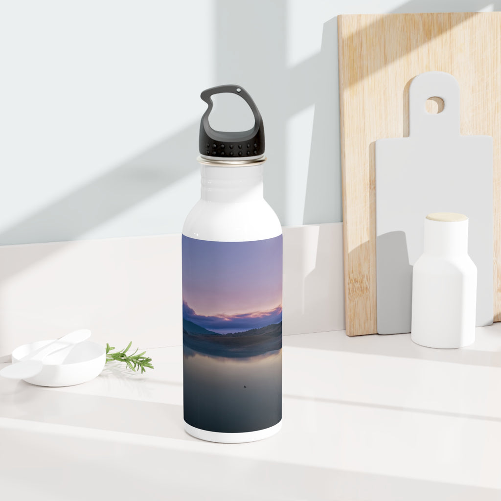 Stainless Steel Water Bottle — Tranquil Lake Sunrise Scenic Beverage Bottle