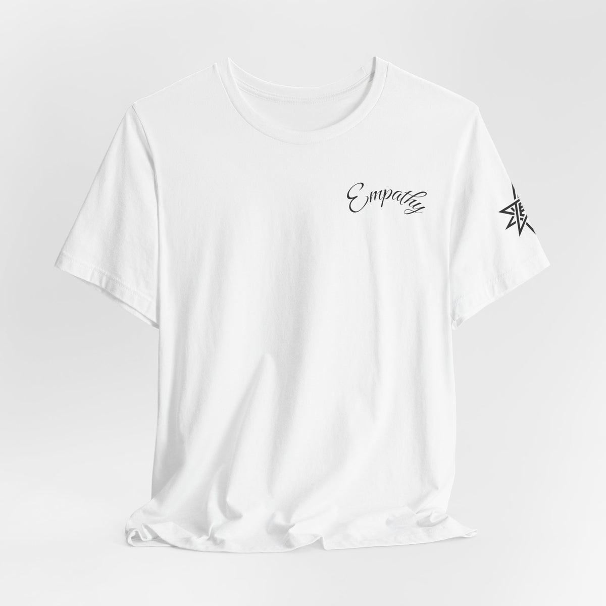 Empathy Script Tee | Star Geometric Back Graphic T-Shirt