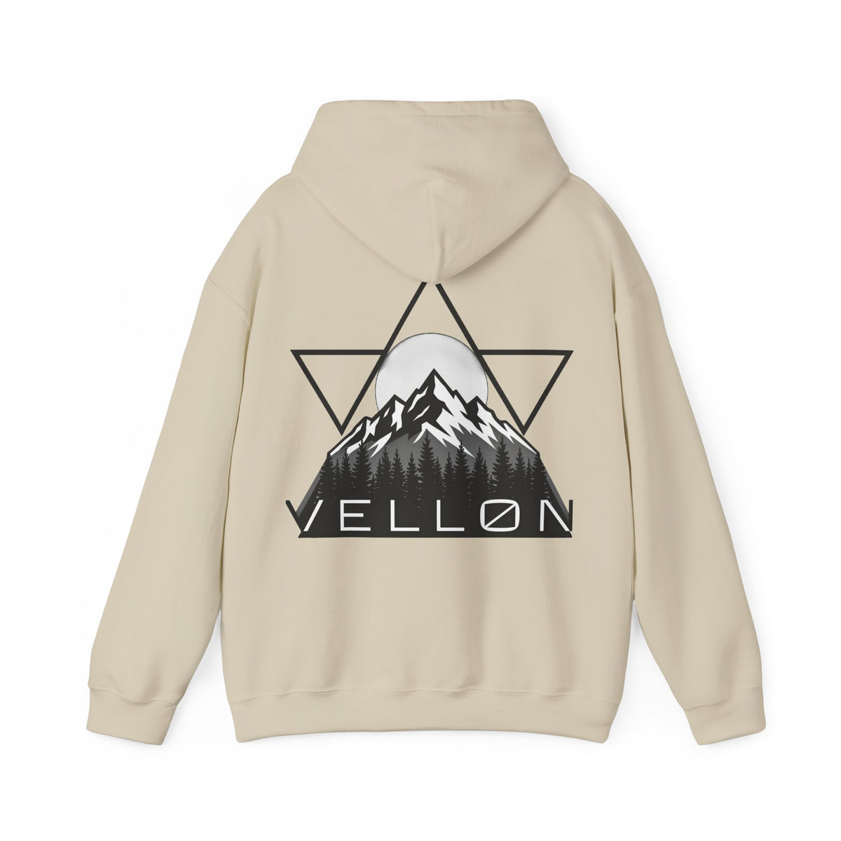 Vellon Mountain Logo Hoodie — Minimalist Outdoor Graphic Sweatshirt