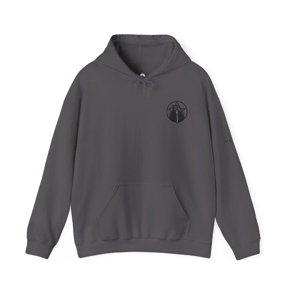 Emerald Cascade Waterfall Hoodie — Nature Graphic Hooded Sweatshirt