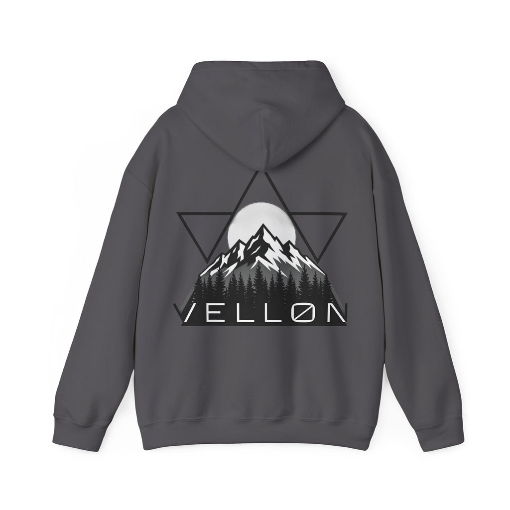 Vellon Mountain Logo Hoodie — Minimalist Outdoor Graphic Sweatshirt