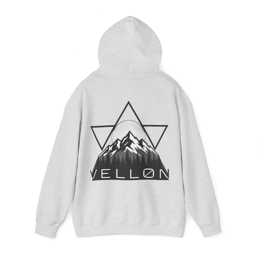 Vellon Mountain Logo Hoodie — Minimalist Outdoor Graphic Sweatshirt