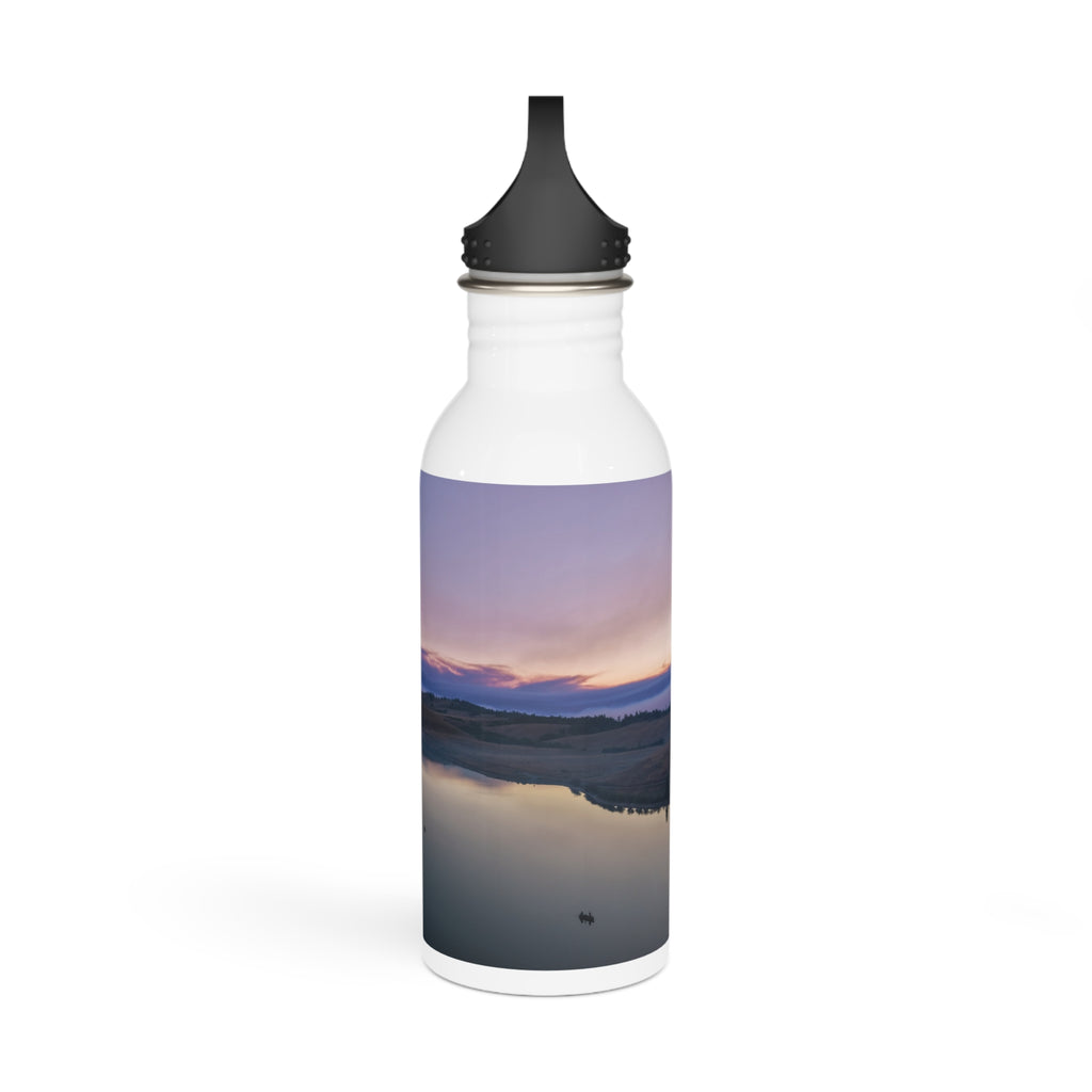 Stainless Steel Water Bottle — Tranquil Lake Sunrise Scenic Beverage Bottle