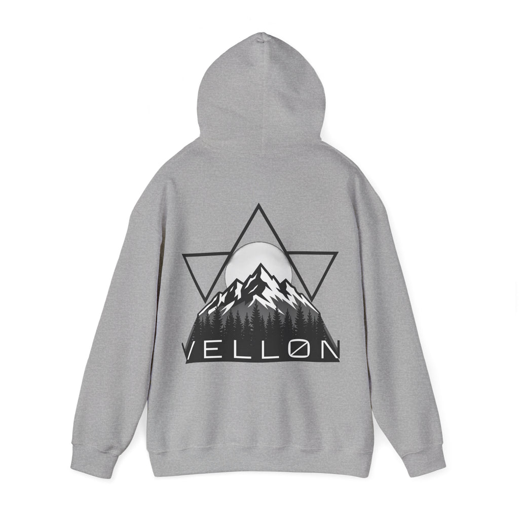 Vellon Mountain Logo Hoodie — Minimalist Outdoor Graphic Sweatshirt