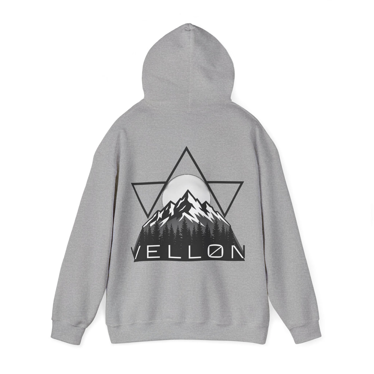 Vellon Mountain Logo Hoodie — Minimalist Outdoor Graphic Sweatshirt