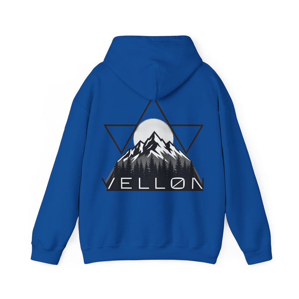 Vellon Mountain Logo Hoodie — Minimalist Outdoor Graphic Sweatshirt