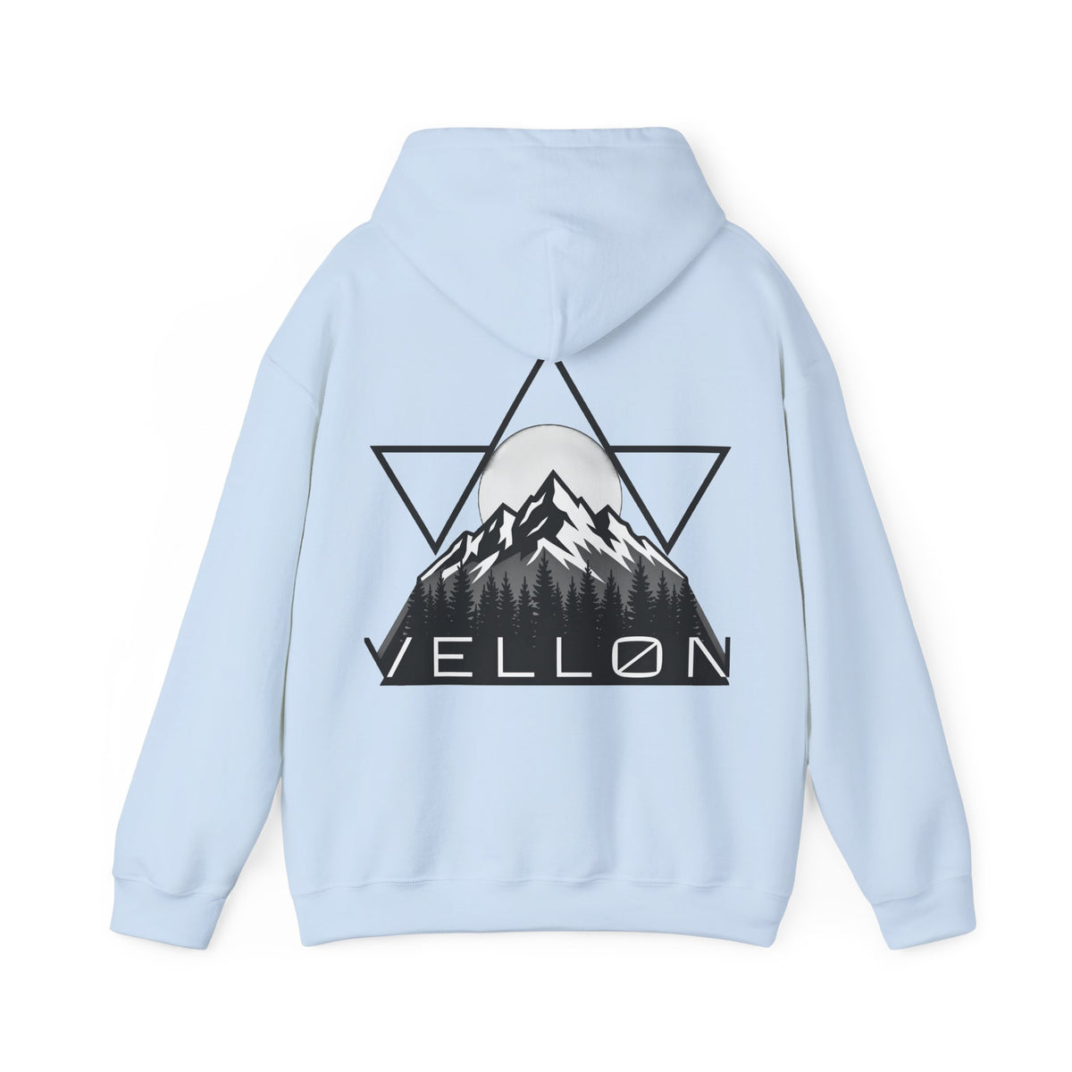 Vellon Mountain Logo Hoodie — Minimalist Outdoor Graphic Sweatshirt
