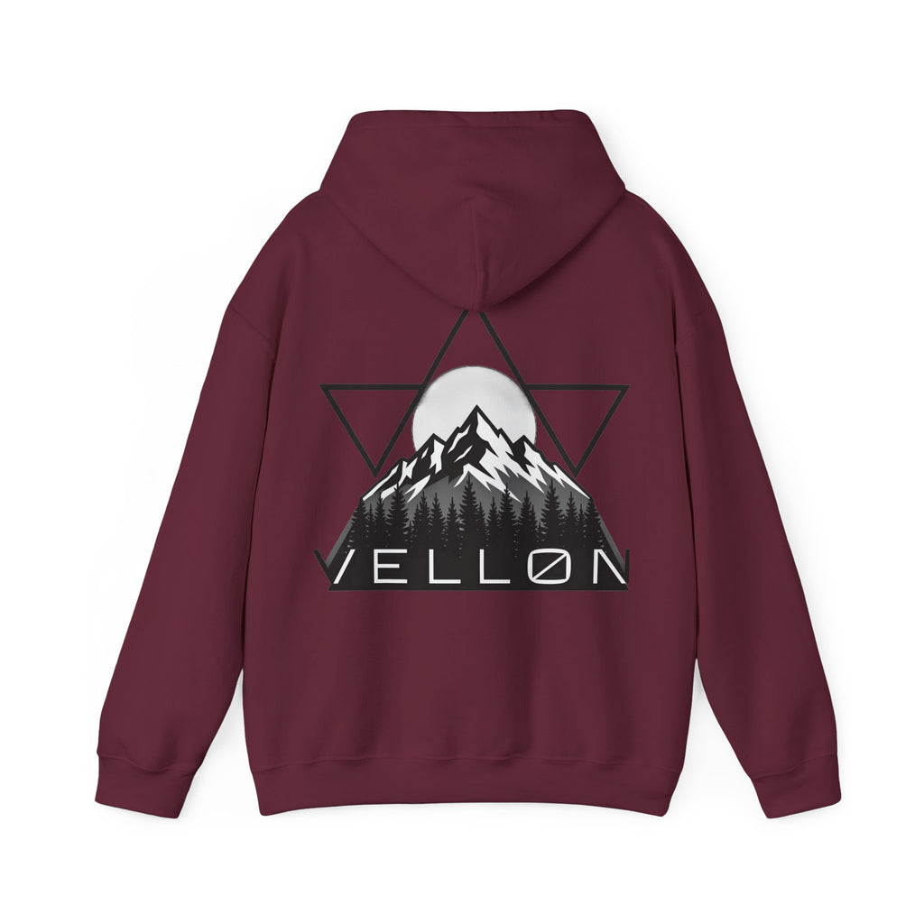 Vellon Mountain Logo Hoodie — Minimalist Outdoor Graphic Sweatshirt